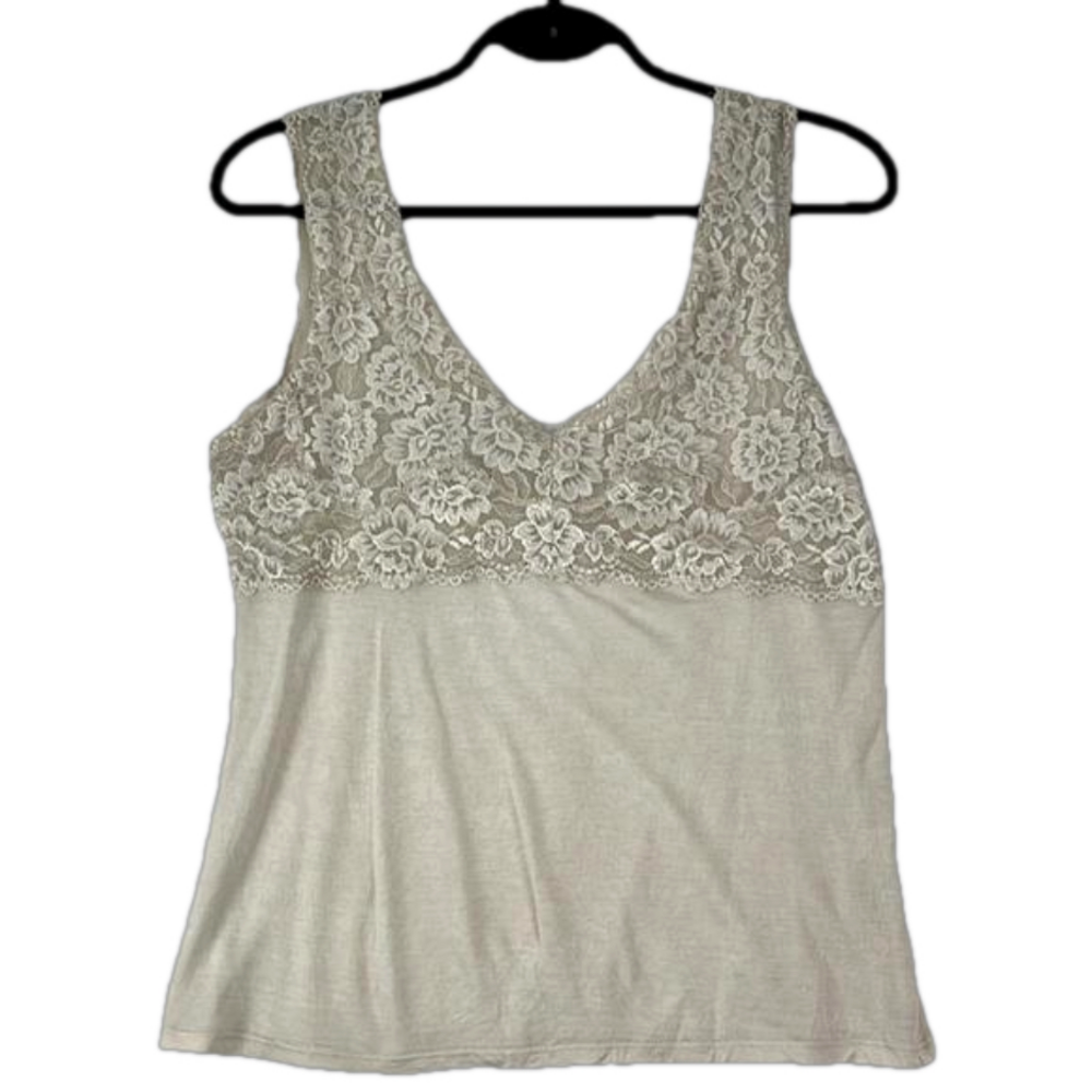 Winter Silk Cream Silk-Modal Lace Cami